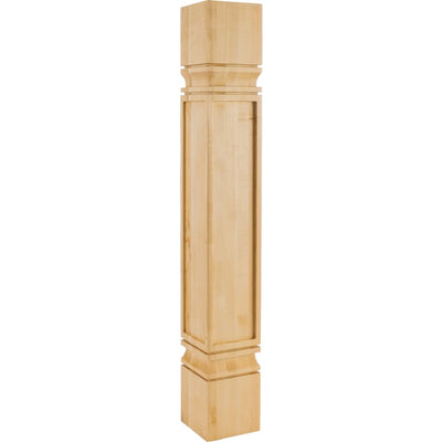 5" W x 5" D x 35-1/2" H White Oak Square Mission Post - image 1