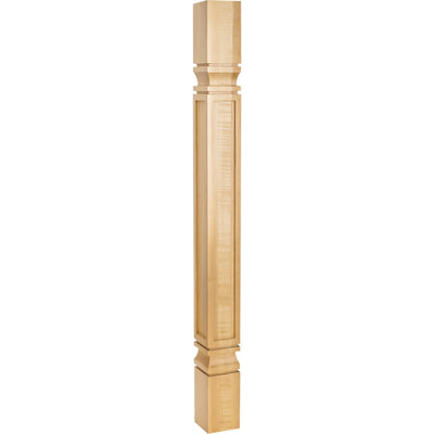 3-3/4" W x 3-3/4" D x 35-1/2" H White Oak Square Mission Post - image 1