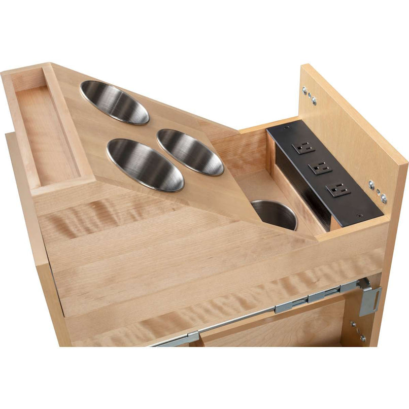 Powered Organizer 11" Wide Plug-In No Wiggle Bathroom Vanity Pull Out Organizer for 15" Standard Full Height Base Cabinet - image 4