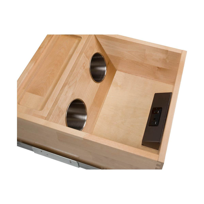 15" Wide Powered Bathroom Vanity Drawer with Outlet for 15-18" Drawers - image 2