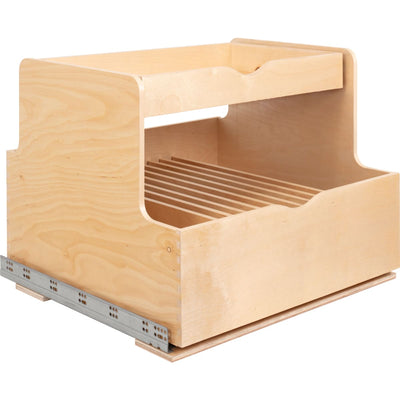 27" Wood Kitchen Cabinet Rollout Double Cookware Drawer for 30" Cabinets - image 1