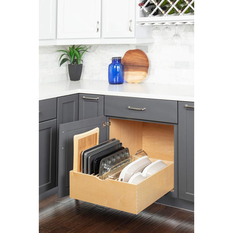 27" Wood Kitchen Cabinet Rollout Single Cookware Drawer for 30" Cabinets - image 2