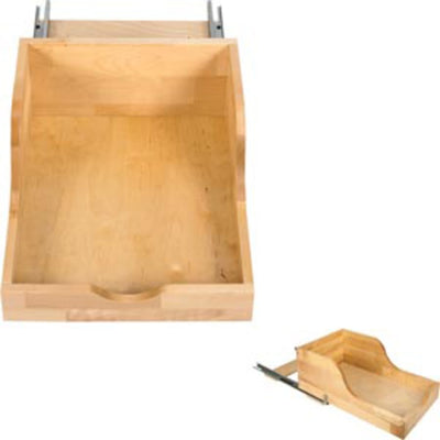 Preassembled 16-1/16 Inch Wide Soft Close High Back Rollout Vanity Shelf System for 18 Inch Base Cabinet Openings - image 1