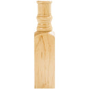 Carved Solid Wood Half Round Spool Block Half Leg Post Applique - 10"H x 2-1/4"W x 1-1/16"D - FINAL SALE - image 1