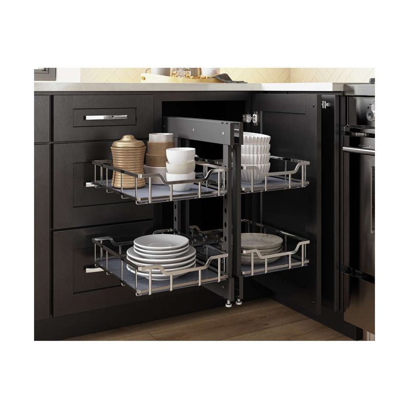 Storage With Style - Kitchen Cabinet Blind Corner Organizer for 18" Blind Corner Cabinets - image 7