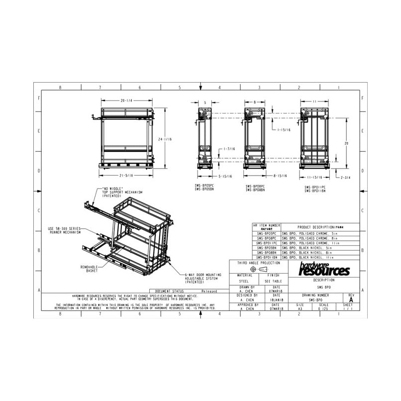 Storage with Style 9" Wide Base Cabinet Pull Out Filler with Soft Close Slides - image 2