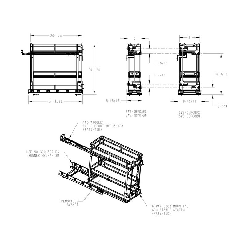 Storage with Style 8 Inch Under Drawer Base Pull Out with Soft-Close Slides - image 8