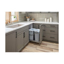 Storage with Style Bottom Mount 15"W Double 35 Qt / 8.75 Gallon Pull Out Trash Can System with Full Extension and Soft Close Slides - Bins / Cans Included - image 4