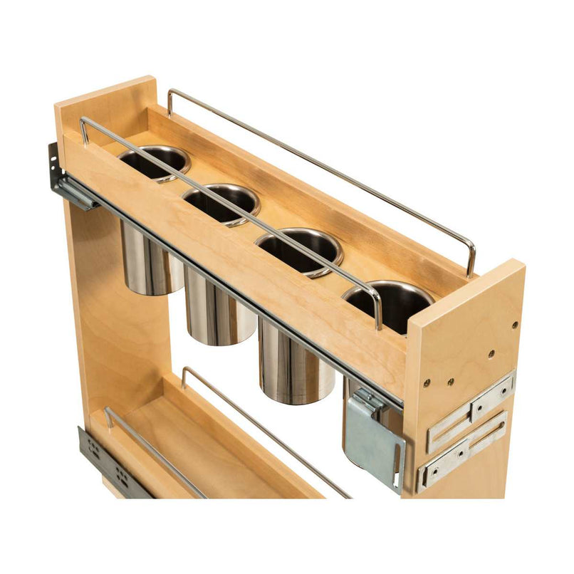 UBPO Series 5 Inch Base Cabinet Utensil Bin Storage Pull Out with Soft-Close Slides - image 2