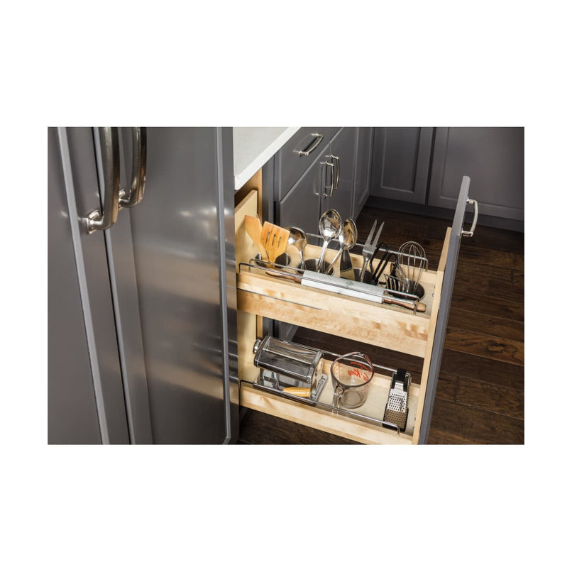 UBPO Series 5 Inch Base Cabinet Utensil Bin Storage Pull Out with Soft-Close Slides - image 6