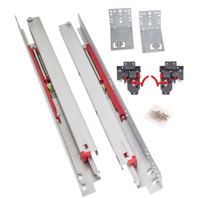UMS - USE58 Series 16 Inch Full Extension Concealed Drawer Slide Kit with 100 Pound Weight Capacity and Soft Close - Pair - image 1