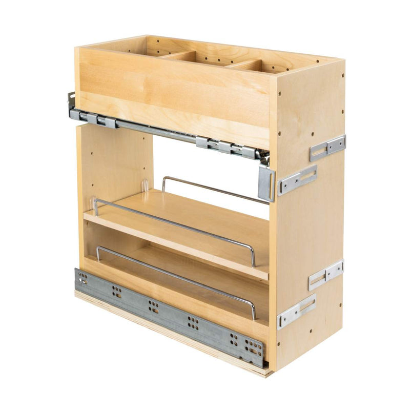 8" Wide Vanity Bathroom Cabinet Pull Out Organizer with Soft Close Slides - For 9" Wide Cabinet - image 3