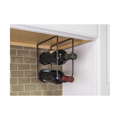 9-1/16 Inch Tall 2 Bottle Under Mount Wine Storage Rack - image 1
