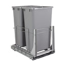 EMBM Series Bottom Mount Double Bin Trash Can Pull Out with Soft-Close Slides - 50 Quart Capacity - image 1