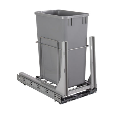 EMBM Series Bottom Mount 35 Qt Single Bin Trash Can Pull Out with Soft-Close Slides for 15" Base Cabinets - image 1