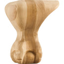 Traditional Ball and Claw Unfinished Solid Wood Furniture Cabinet Leg - 6"H x 4-1/2"W x 4-1/2"D - FINAL SALE - image 1