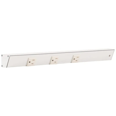 APT 18" Long Slim Angle 3 Receptacle Under Cabinet Power Strip - Left Entry - image 1