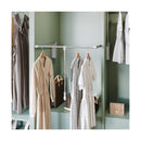 Adjustable 33-48" Wide Pull Down Soft Close Closet Clothes Wardrobe Lift Garment Rod with Handle - 45 Lb Capacity - image 1