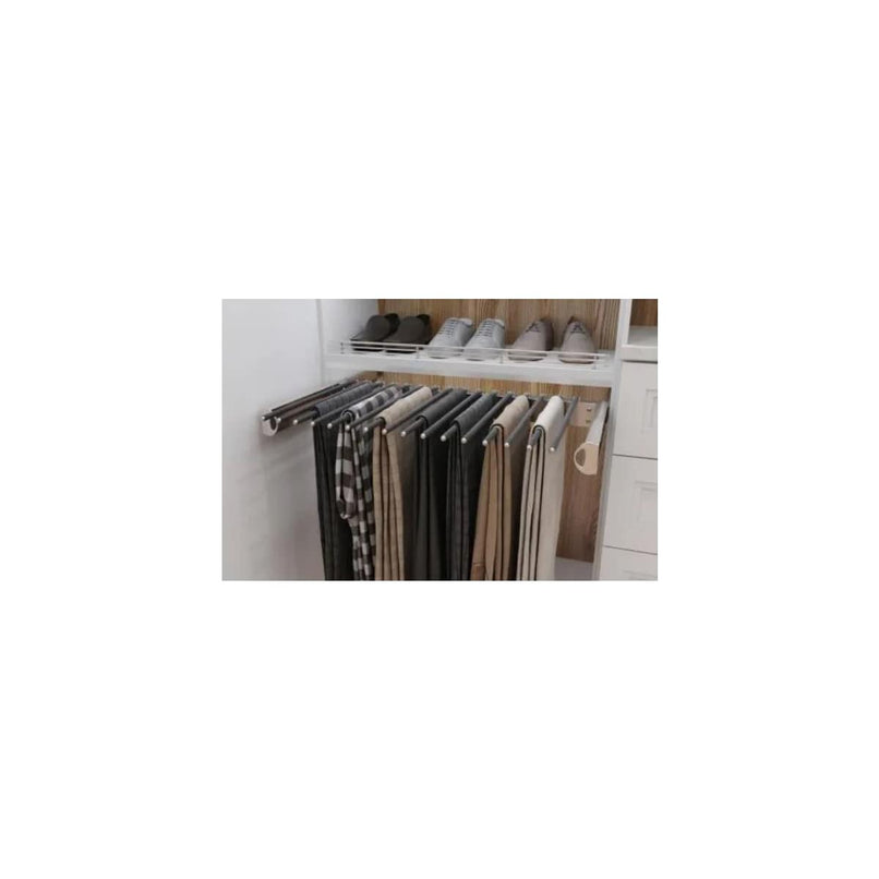 30" Wide 16 Hook Pull Out Pants Hanger Rack with Full Extension Slides for Closets - image 5