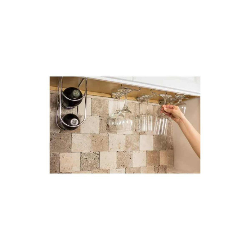 10 Inch Deep Under Cabinet Mount Wire Stemware Wine Glass Rack Holder - image 4