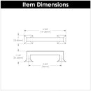 Studio 3-3/4" Center to Center Square Block Bold Cabinet Handle / Drawer Pull - image 20