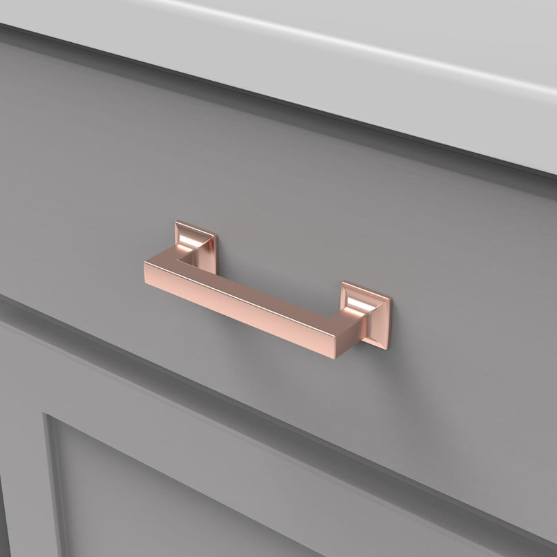 Studio 3-3/4" Center to Center Square Block Bold Cabinet Handle / Drawer Pull - image 24