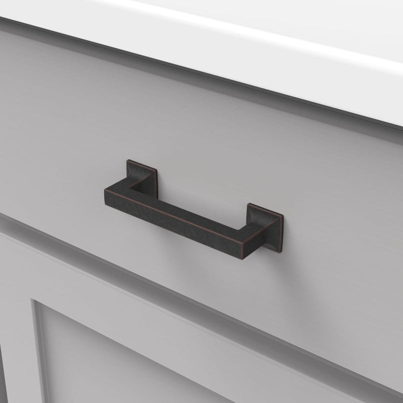 Studio 3-3/4" Center to Center Square Block Bold Cabinet Handle / Drawer Pull - image 26