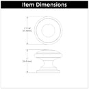 Williamsburg 1-1/4" Rustic Vintage Mushroom Cabinet Knob - image 4