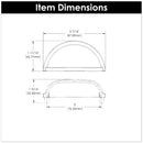 Williamsburg 3" Center to Center Traditional Rustic Farmhouse Cabinet Cup Handle / Drawer Cup Pull - image 18