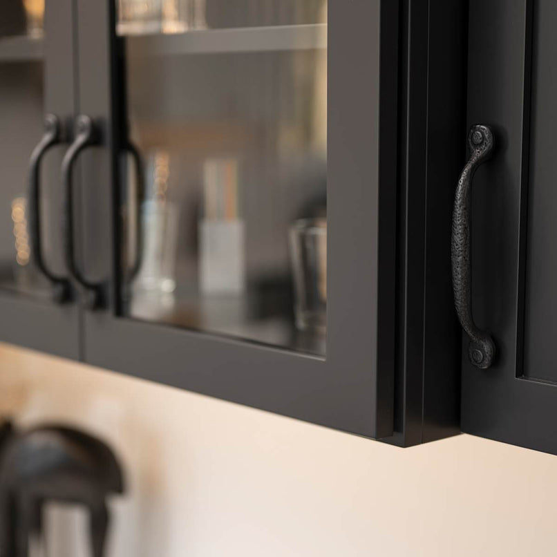 Refined Rustic 6-5/16" Center to Center Vintage Raw Hammered Cabinet Handle / Drawer Pull - image 7