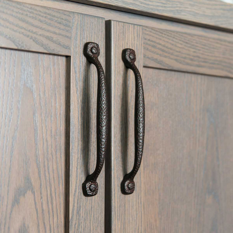 Refined Rustic 5-1/16" Center to Center Vintage Raw Hammered Cabinet Handle / Drawer Pull - image 9
