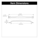 Refined Rustic 12 Inch (305 mm) Center to Center Raw Vintage Hammered Appliance Handle / Appliance Pull - image 4