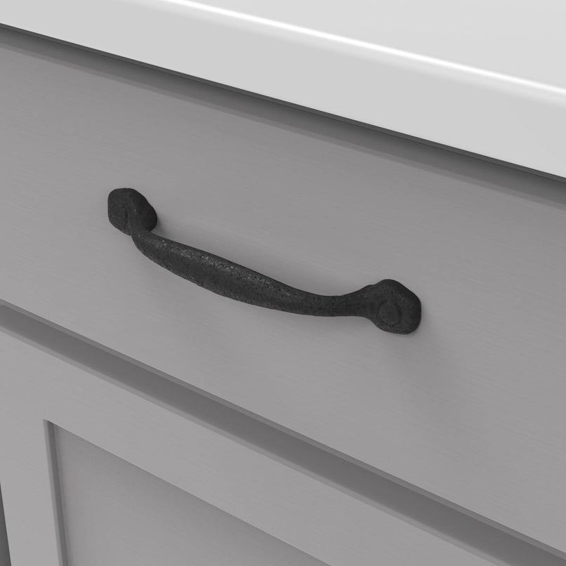 Refined Rustic 5-1/16" Center to Center Vintage Raw Hammered Cabinet Handle / Drawer Pull - image 11