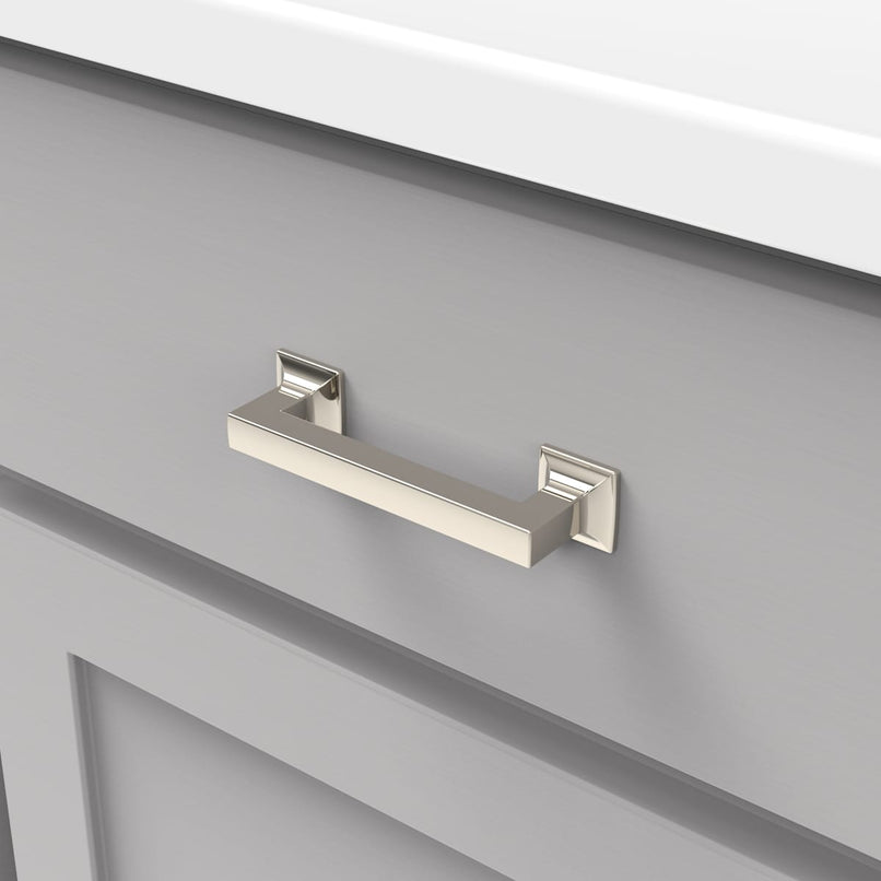 Studio 3-3/4" Center to Center Square Block Bold Cabinet Handle / Drawer Pull - image 11