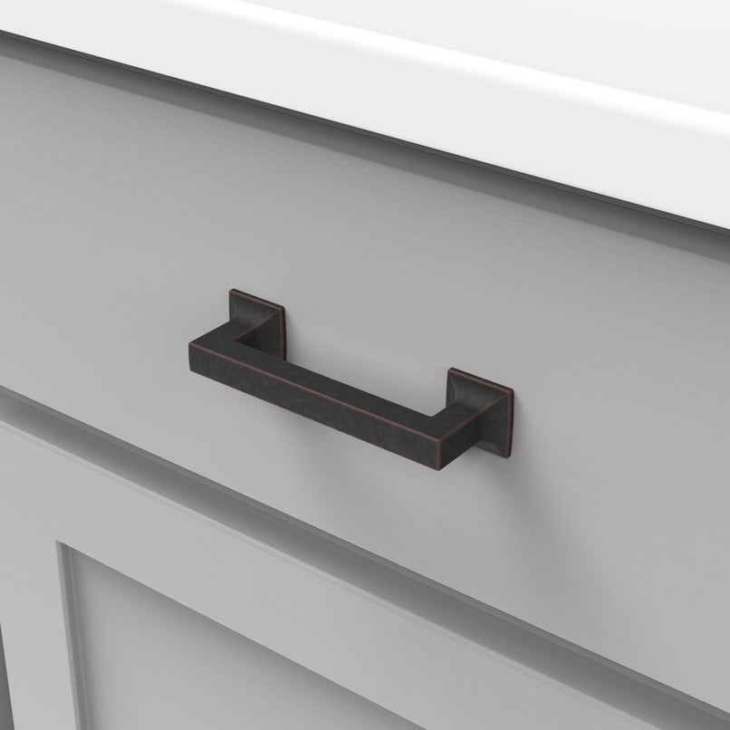 Studio 3-3/4" Center to Center Square Block Bold Cabinet Handle / Drawer Pull - image 15