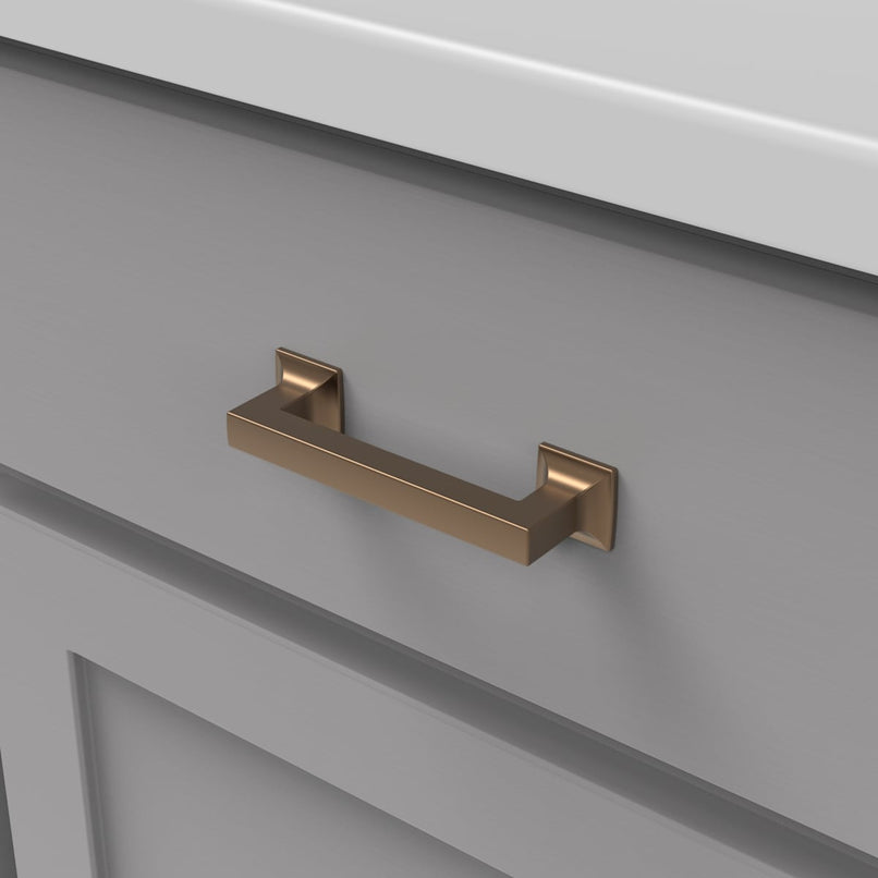 Studio 3-3/4" Center to Center Square Block Bold Cabinet Handle / Drawer Pull - image 18