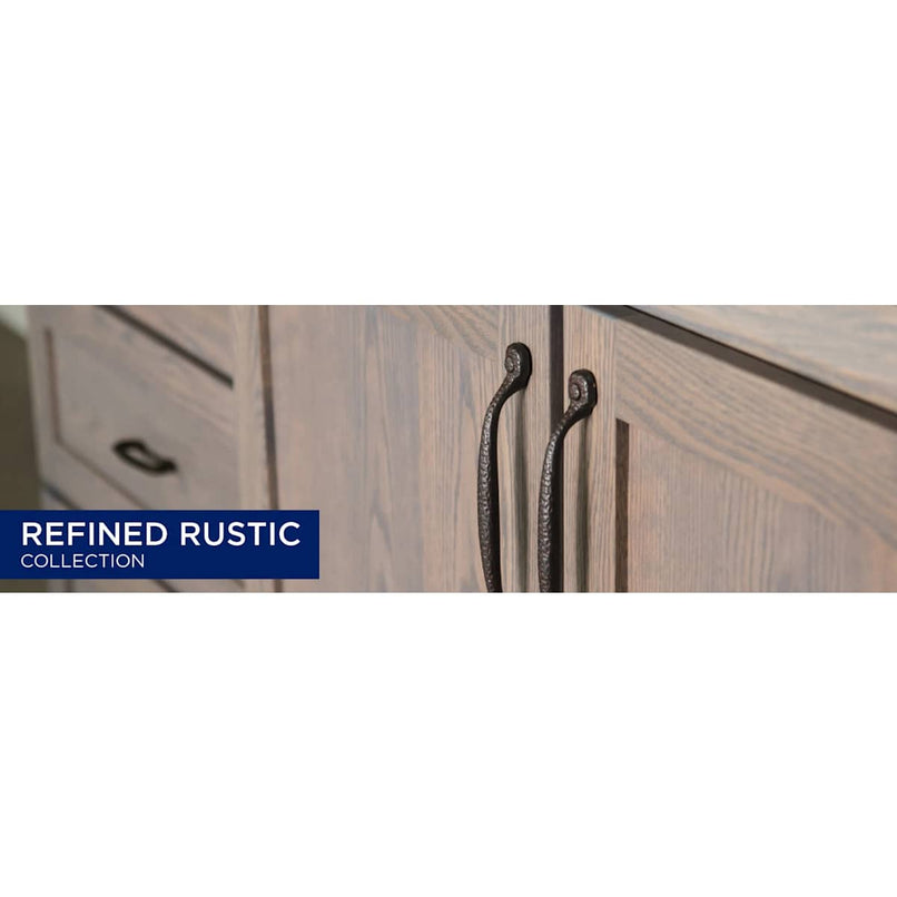Refined Rustic 5-1/16" Center to Center Vintage Raw Hammered Cabinet Handle / Drawer Pull - image 5