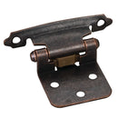 Pair of Traditional 1/2" Overlay Cabinet Hinges with Semi-Concealed Wing and Mounting Hardware
 - image 1
