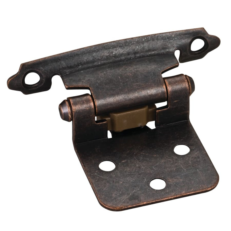 Pair of Traditional 1/2" Overlay Cabinet Hinges with Semi-Concealed Wing and Mounting Hardware
 - image 1