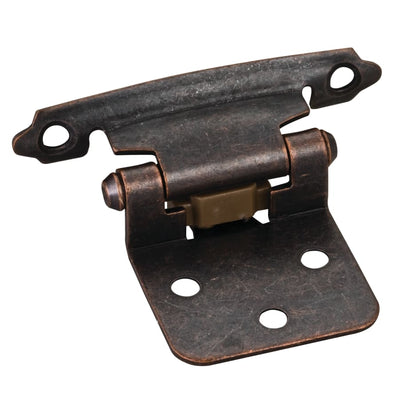 Pair of Traditional 1/2" Overlay Cabinet Hinges with Semi-Concealed Wing and Mounting Hardware
 - image 1
