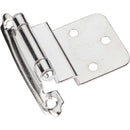 Pair of Traditional 3/8" Inset Steel Cabinet Hinges with Semi-Concealed Frame Wing, Self-Close Function,  and Mounting Hardware - image 2