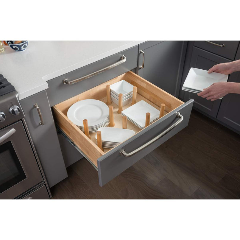 Medium Drawer Organization Peg Board System with 12 Push-In Pegs - image 2