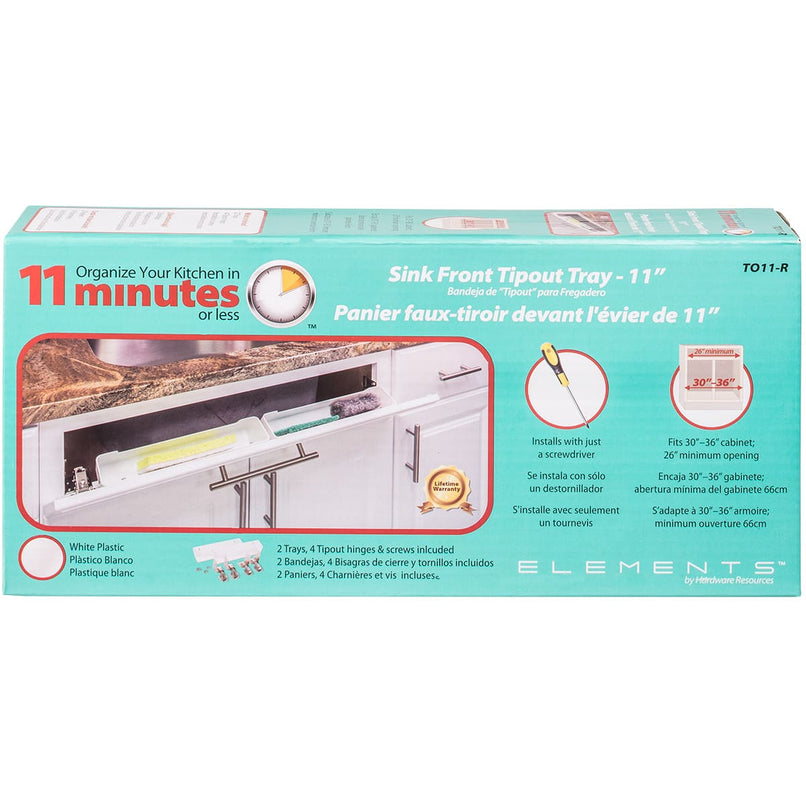 11-3/4"W Sink Front Tip Out Tray Kit - (Set of 2 Trays) - image 2