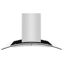 ZLINE 30 in. Convertible Vent Island Mount Range Hood in Stainless Steel and Glass (GL14i-30) front.
