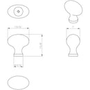 Lyon 1-9/16" Oval Egg Classic Cabinet Knob / Drawer Knob - image 3
