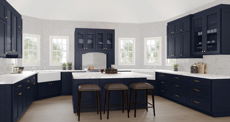 10x10 Kitchen Cabinet Set - Navy Blue