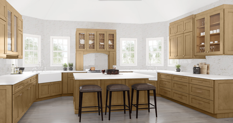 10x10 Kitchen Cabinet Set - Shaker Caramelo