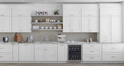 10 Foot Run Cabinet Set - Value Shaker White