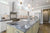 Kitchen island with a natural granite countertop