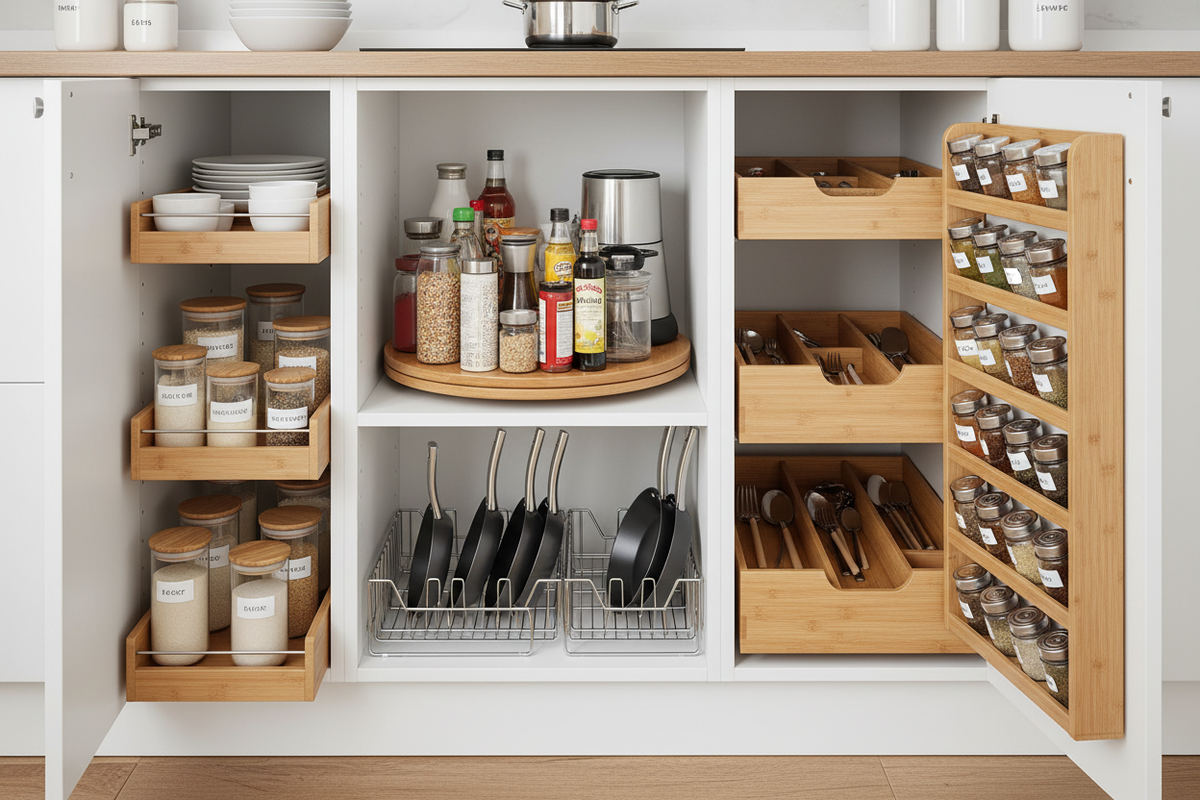 Cabinets on the shelf